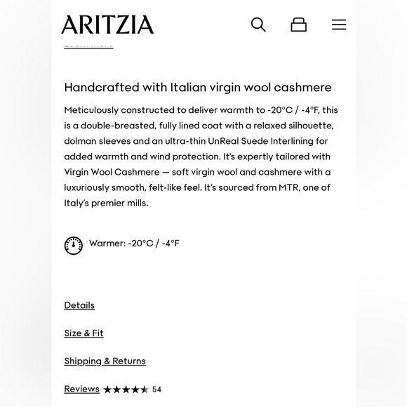 Aritzia Babaton The Slouch™ Coat - Virgin Wool Cashmere - Picture 2 of 14